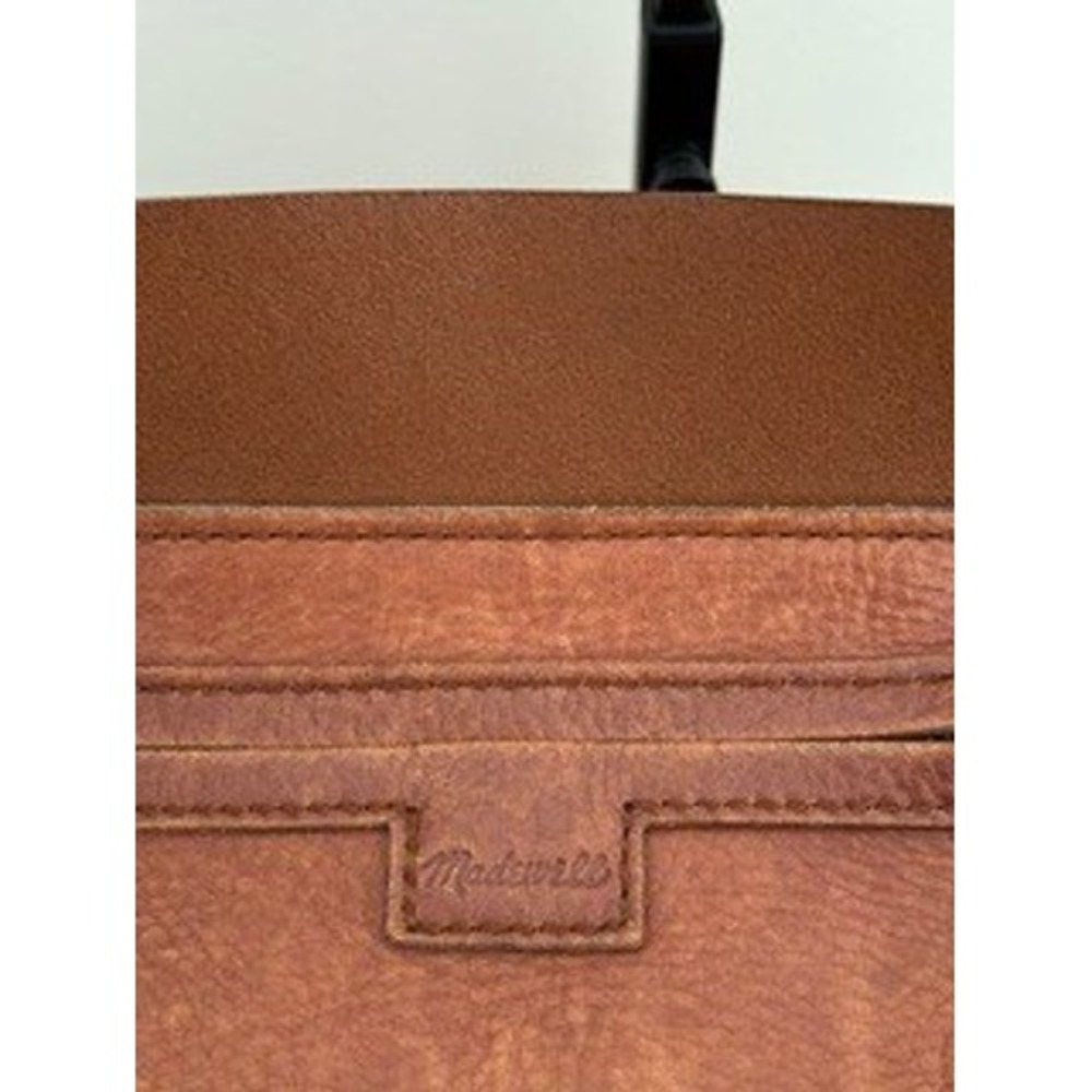 Madewell Transport Tote Bag English Saddle Brown Leather Shoulder Bag - Picture 11 of 14
